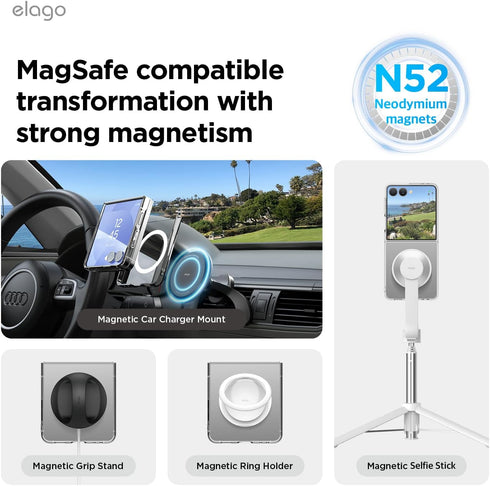 elago Samsung Galaxy Z Flip 7 Case Magnetic Clear